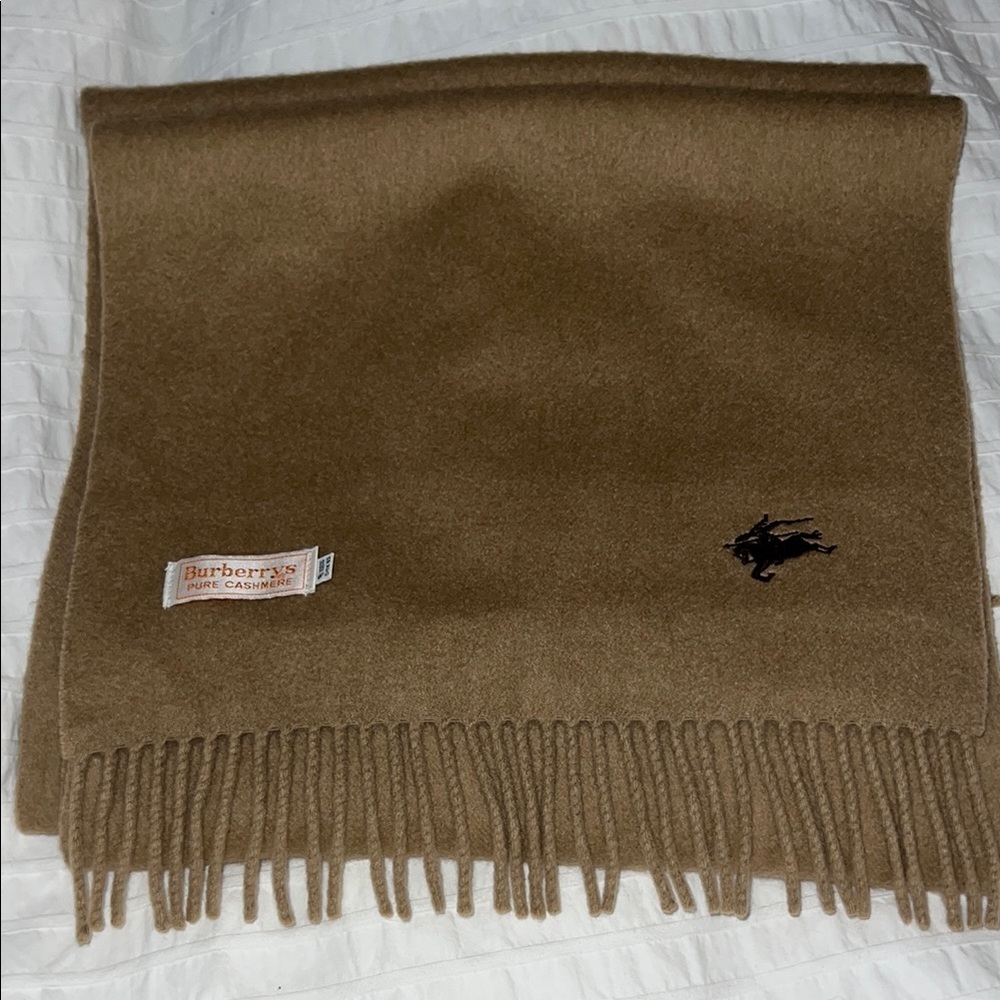 Burberry Tan Cashmere Scarf